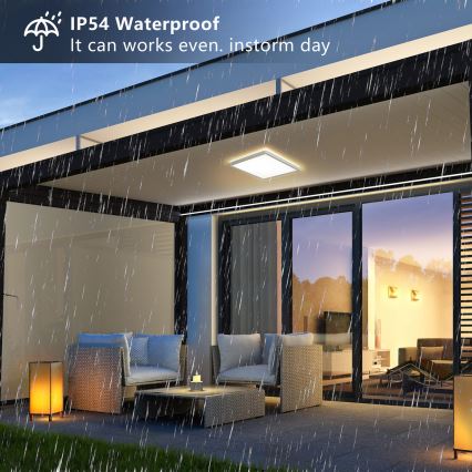 Brilagi - LED plafonska svetiljka za kupatilo ULTRA SLIM LED/24W/230V 42x42 cm bela IP54