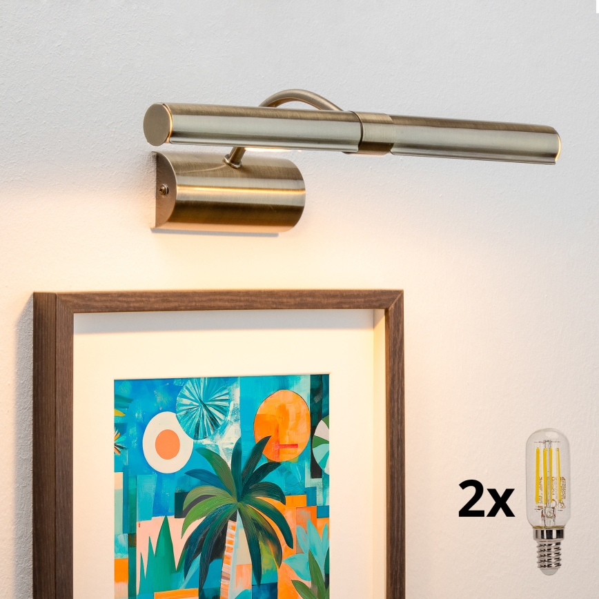 Brilagi - LED Lampa za slike DANAE 2xE14/4W/230V 3000K bronzana