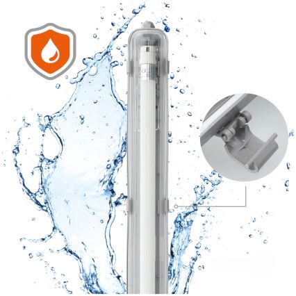 Brilagi - LED Radna fluorescentna cev OPTIMA T8 1xG13/18W/230V 4000K IP65 128 cm