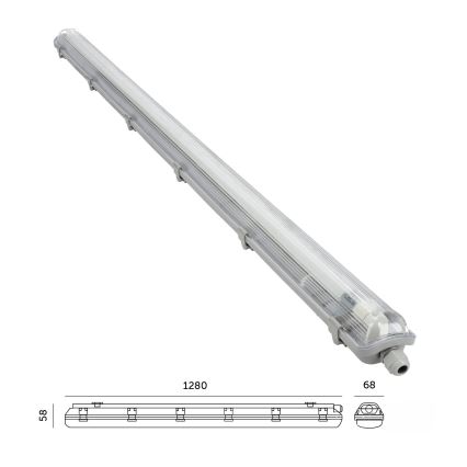 Brilagi - LED Radna fluorescentna cev OPTIMA T8 1xG13/18W/230V 4000K IP65 128 cm