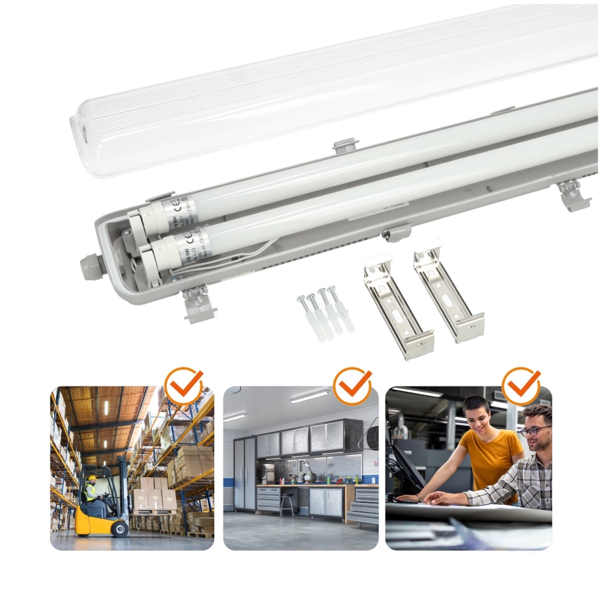 Brilagi - LED Radna fluorescentna cev OPTIMA T8 2xG13/9W/230V 4000K IP65 67,5 cm