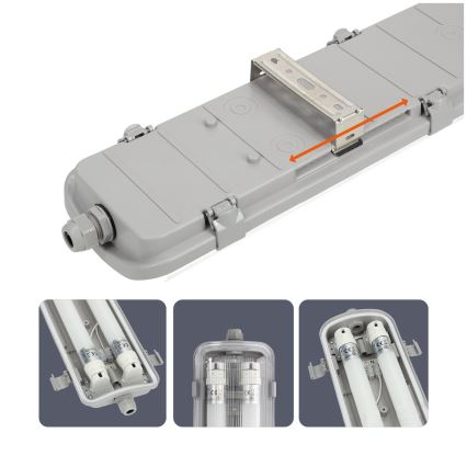 Brilagi - LED Radna fluorescentna cev OPTIMA T8 2xG13/9W/230V 4000K IP65 67,5 cm