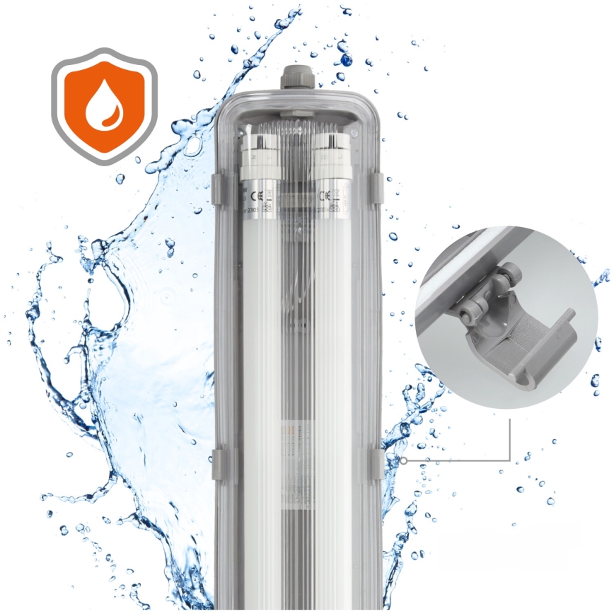 Brilagi - LED Radna fluorescentna cev OPTIMA T8 2xG13/9W/230V 4000K IP65 67,5 cm