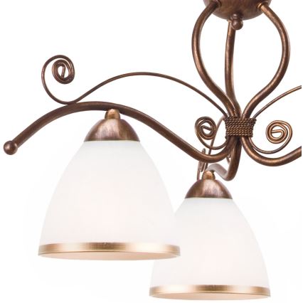 Brilagi - LED Luster na lancu ANTICO 3xE27/60W/230V bronzana patina