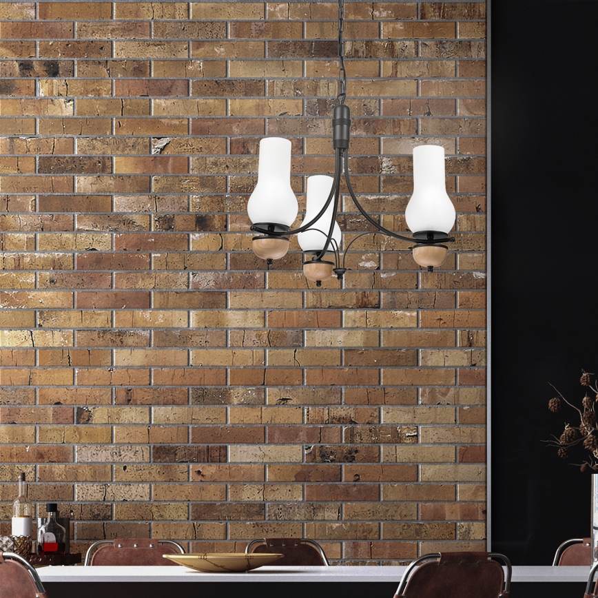 Brilagi - LED Luster na lancu COTTAGE 3xE14/40W/230V bukva/bela