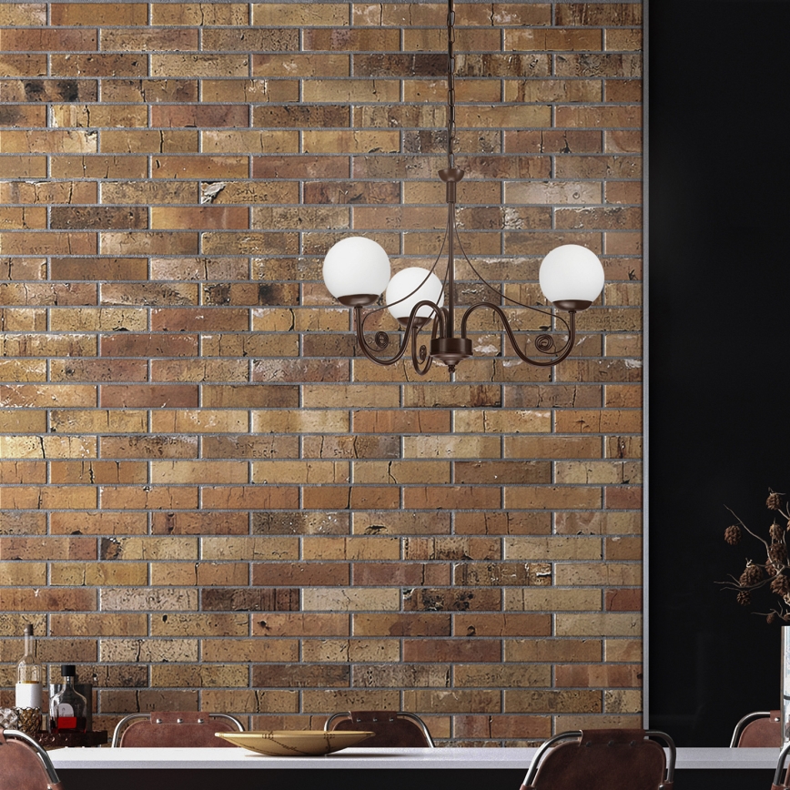 Brilagi - LED Luster na lancu COTTAGE 3xG9/40W/230V braon/bela