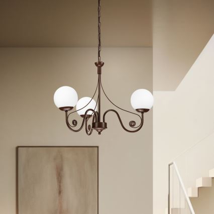 Brilagi - LED Luster na lancu COTTAGE 3xG9/40W/230V braon/bela