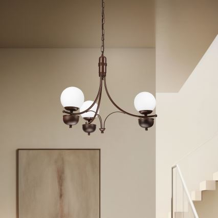 Brilagi - LED Luster na lancu COTTAGE 3xG9/40W/230V hrast/bela