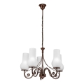 Brilagi - LED Luster na lancu COTTAGE 5xE14/40W/230V braon/bela