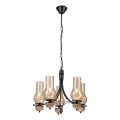 Brilagi - LED Luster na lancu COTTAGE 5xE14/40W/230V bukva/braon