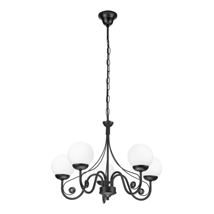 Brilagi - LED luster na lancu COTTAGE 5xG9/40W/230V crna/bela