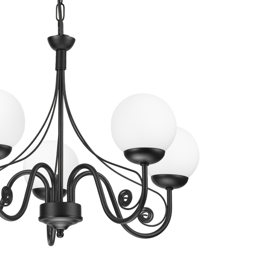 Brilagi - LED luster na lancu COTTAGE 5xG9/40W/230V crna/bela