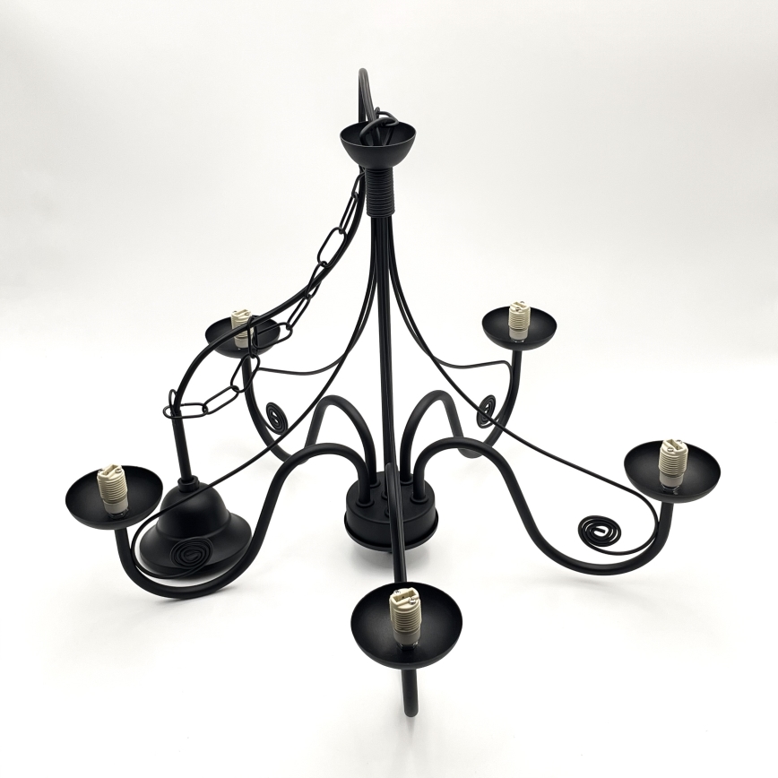 Brilagi - LED luster na lancu COTTAGE 5xG9/40W/230V crna/bela