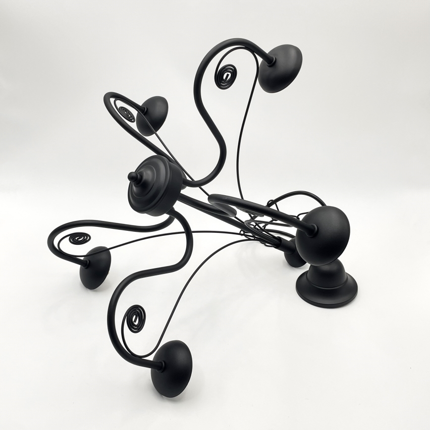 Brilagi - LED luster na lancu COTTAGE 5xG9/40W/230V crna/bela