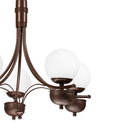 Brilagi - LED Luster na lancu COTTAGE 5xG9/40W/230V hrast/bela