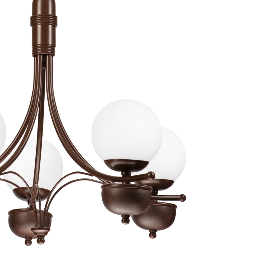 Brilagi - LED Luster na lancu COTTAGE 5xG9/40W/230V hrast/bela