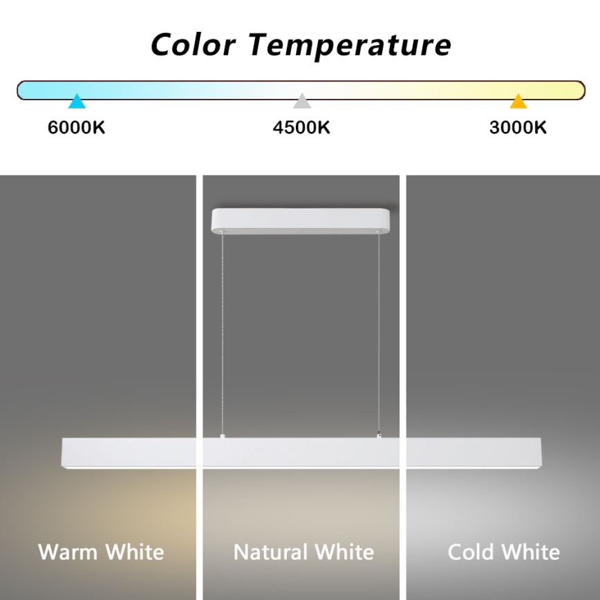 Brilagi - LED luster na lanku SLEEKLINE LED/40W/230V 3000/4500/6000K bela
