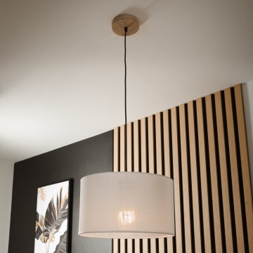 Brilagi - LED Luster na sajli ANTHONY 1xE27/60W/230V hrast/bela