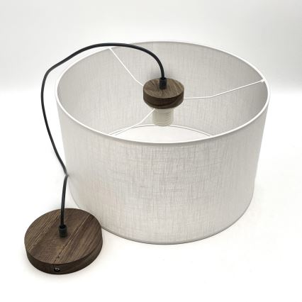 Brilagi - LED luster na sajli ANTHONY 1xE27/60W/230V hrast orah/bela