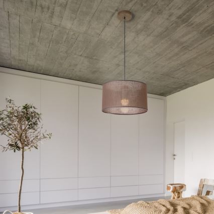 Brilagi - LED luster na sajli ANTHONY 1xE27/60W/230V hrast/orah/braon