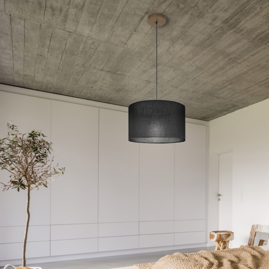 Brilagi - LED luster na sajli ANTHONY 1xE27/60W/230V hrast/orah/crna