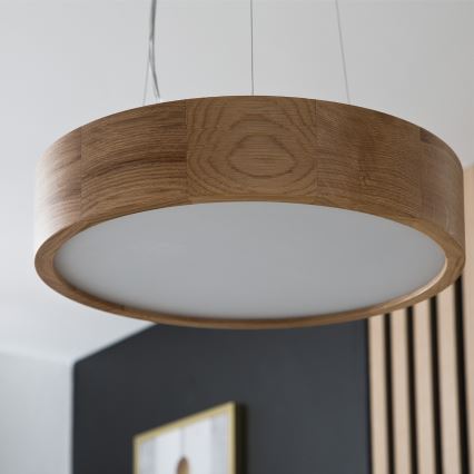 Brilagi - LED Luster na sajli CARVALHO 2xE27/60W/230V hrast pr. 37 cm