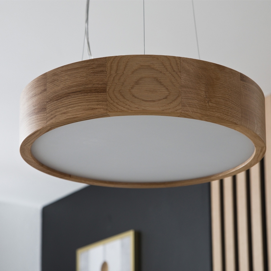 Brilagi - LED Luster na sajli CARVALHO 2xE27/60W/230V hrast pr. 37 cm