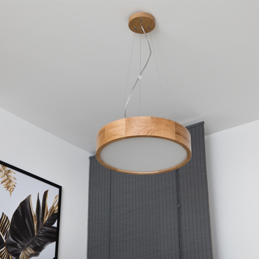 Brilagi - LED Luster na sajli CARVALHO 2xE27/60W/230V hrast pr. 37 cm