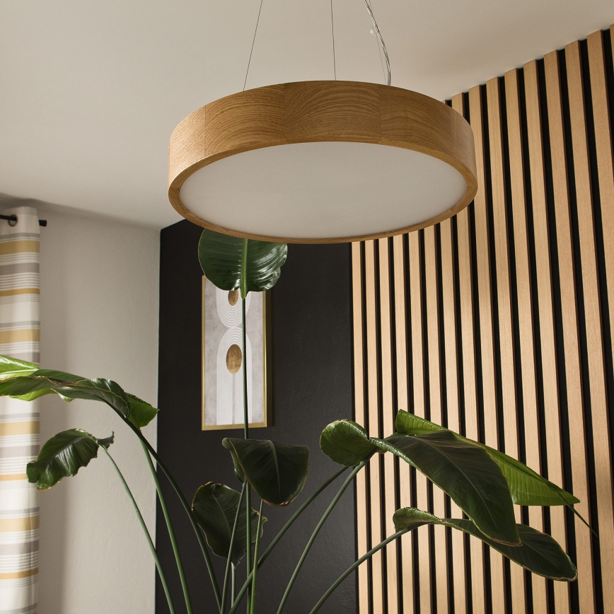 Brilagi - LED luster na sajli CARVALHO 3xE27/60W/230V hrast pr. 47,5 cm