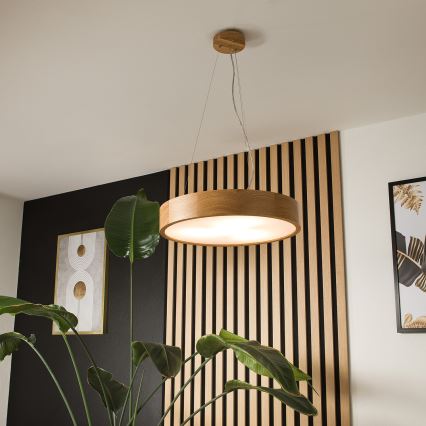 Brilagi - LED luster na sajli CARVALHO 3xE27/60W/230V hrast pr. 47,5 cm