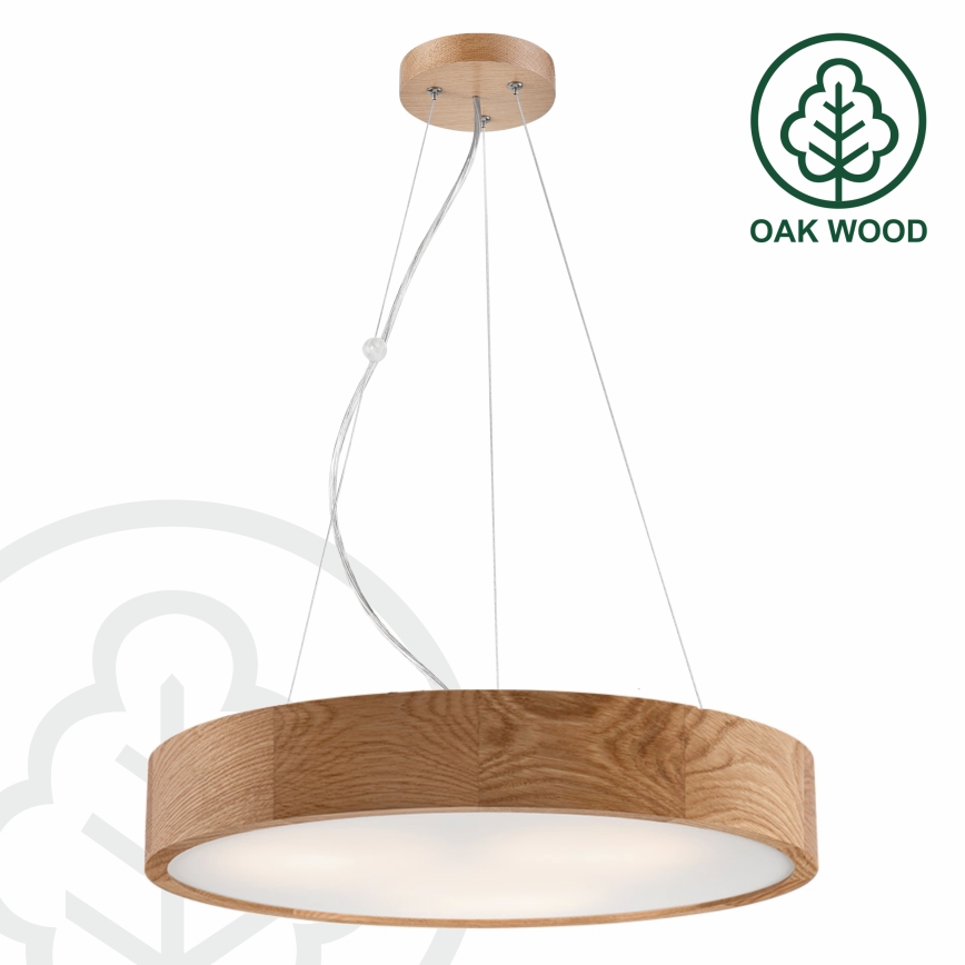 Brilagi - LED luster na sajli CARVALHO 3xE27/60W/230V hrast pr. 47,5 cm
