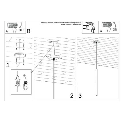 Brilagi -  LED luster na sajli DRIFA 1xG9/4W/230V crno