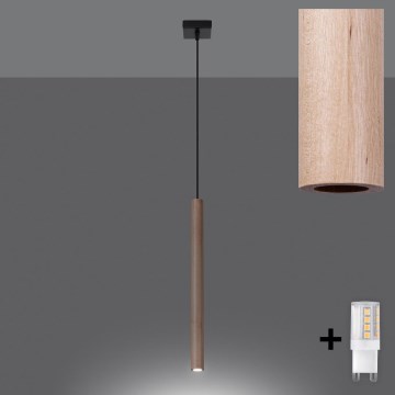 Brilagi - LED luster na sajli DRIFA 1xG9/4W/230V drvo