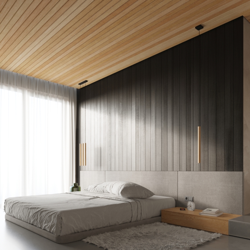 Brilagi - LED luster na sajli DRIFA 1xG9/4W/230V drvo
