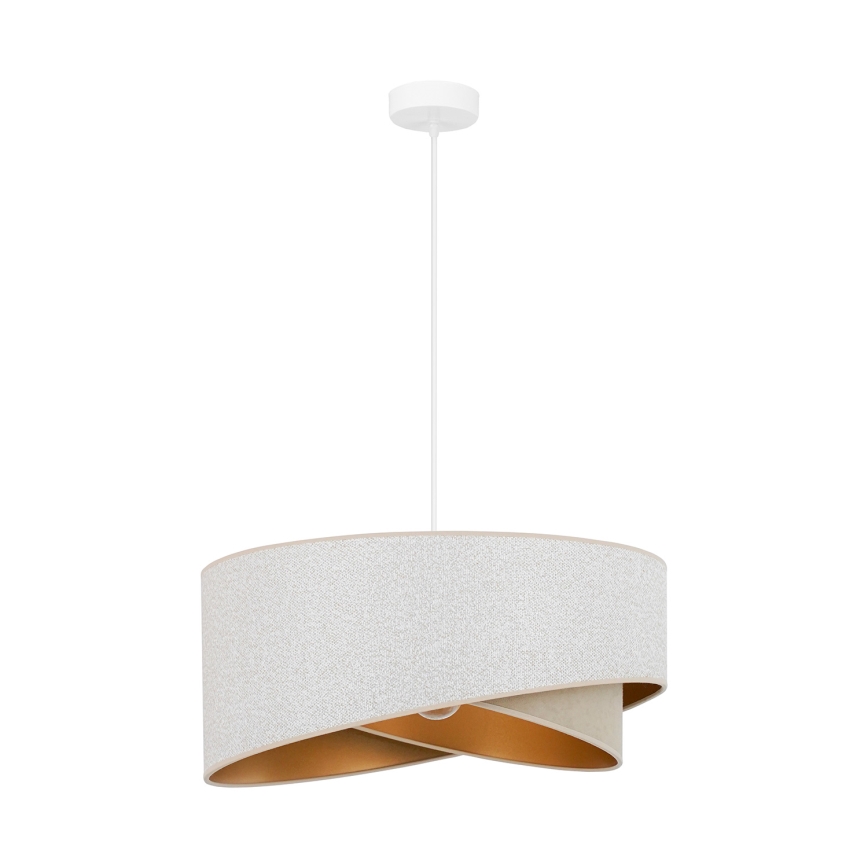 Brilagi - LED luster na sajli LYRA 1xE27/15W/230V bela/bež/zlatna