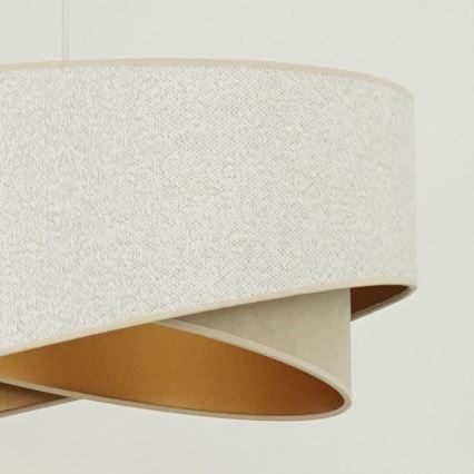 Brilagi - LED luster na sajli LYRA 1xE27/15W/230V bela/bež/zlatna