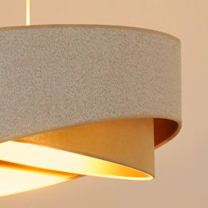Brilagi - LED luster na sajli LYRA 1xE27/15W/230V bela/bež/zlatna