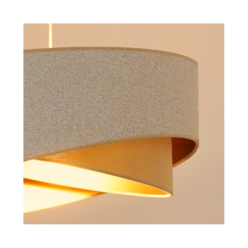 Brilagi - LED luster na sajli LYRA 1xE27/15W/230V bela/bež/zlatna