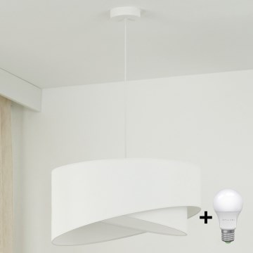 Brilagi - LED luster na sajli LYRA 1xE27/15W/230V bela