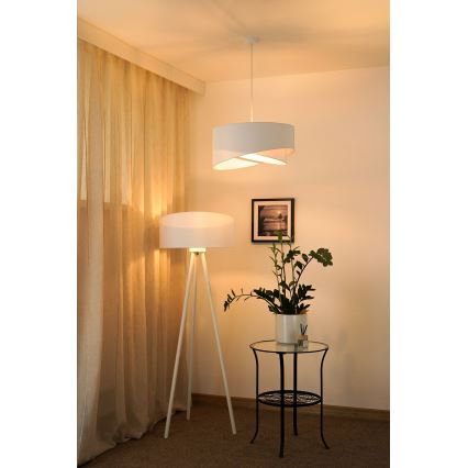 Brilagi - LED luster na sajli LYRA 1xE27/15W/230V bela