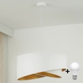 Brilagi - LED luster na sajli LYRA 1xE27/15W/230V bela/zlatna