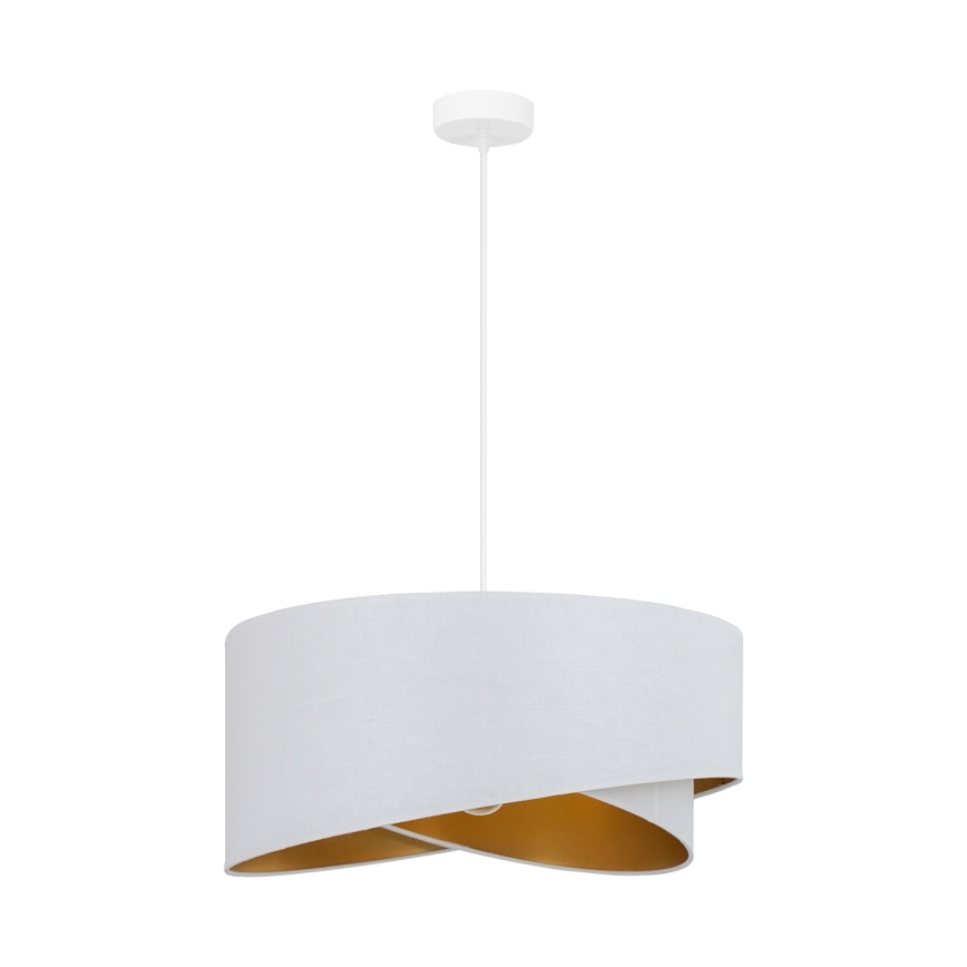 Brilagi - LED luster na sajli LYRA 1xE27/15W/230V bela/zlatna
