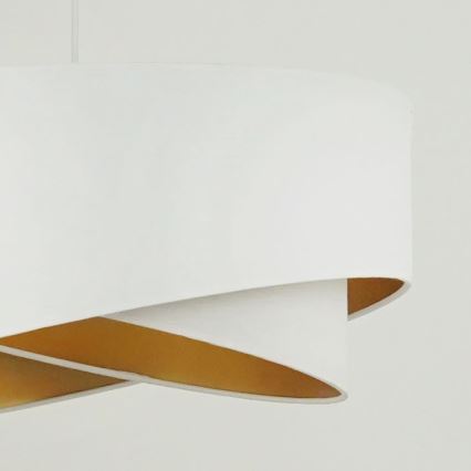 Brilagi - LED luster na sajli LYRA 1xE27/15W/230V bela/zlatna