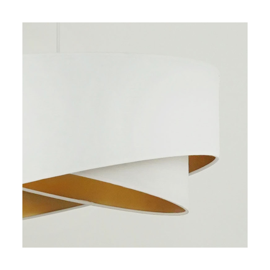 Brilagi - LED luster na sajli LYRA 1xE27/15W/230V bela/zlatna