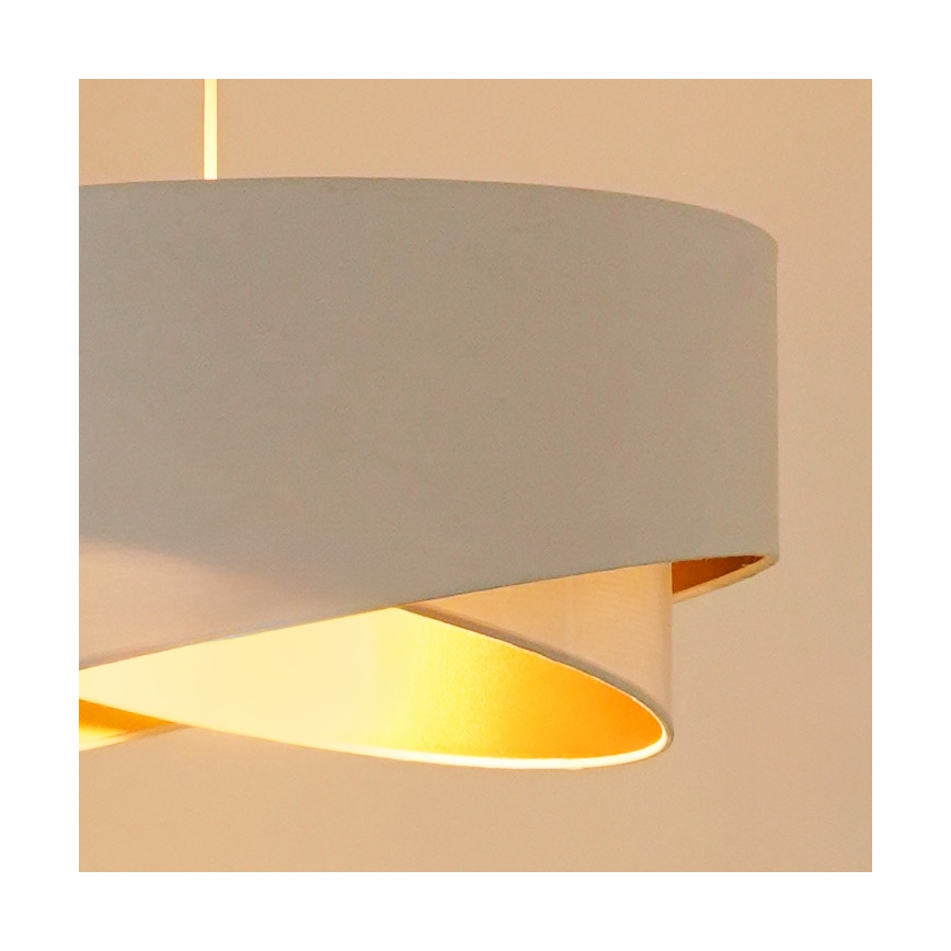Brilagi - LED luster na sajli LYRA 1xE27/15W/230V bela/zlatna