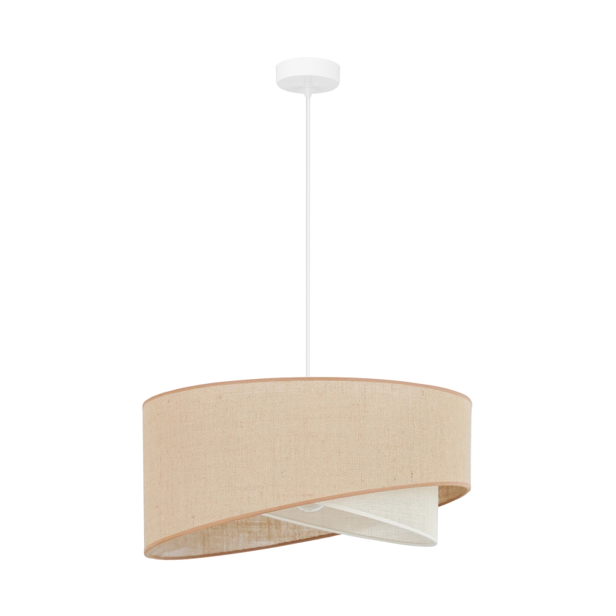Brilagi - LED luster na sajli LYRA 1xE27/15W/230V bež/kremasta