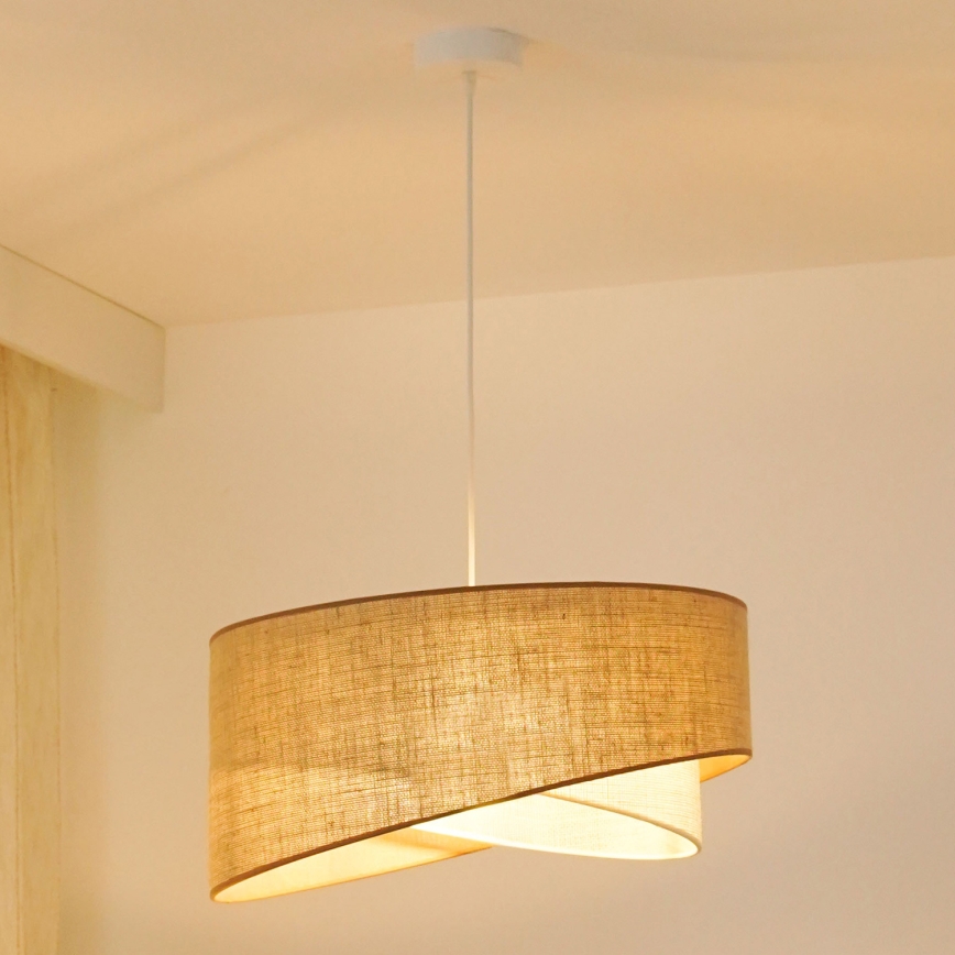 Brilagi - LED luster na sajli LYRA 1xE27/15W/230V bež/kremasta
