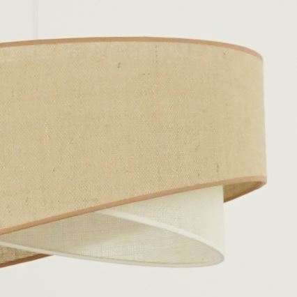 Brilagi - LED luster na sajli LYRA 1xE27/15W/230V bež/kremasta