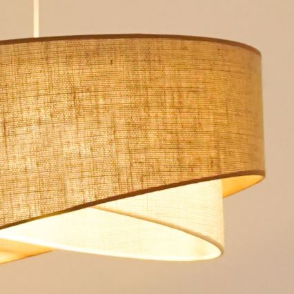Brilagi - LED luster na sajli LYRA 1xE27/15W/230V bež/kremasta