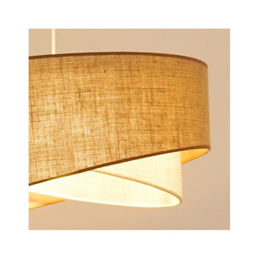 Brilagi - LED luster na sajli LYRA 1xE27/15W/230V bež/kremasta